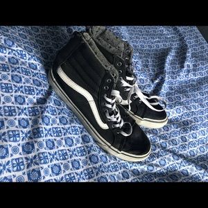 Black and white vans